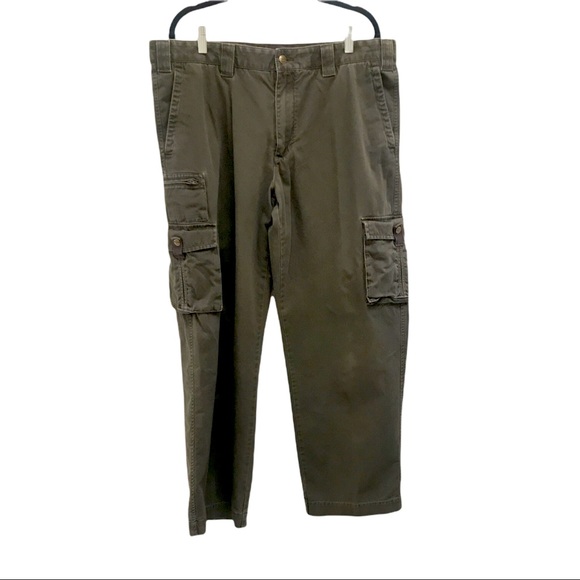 Eddie Bauer 7-Pocket Cargo Pants Dark Olive Size 38x32